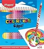Maped 832824 - Radierbare Drei-Kant-Buntstifte, Farbstifte COLOUR'PEPS OOPS - 24x Stifte, 1 Stück (24er Pack)