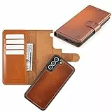 Node Leather | Lederhülle für Samsung S25 Plus mit MagSafe-Kompatibilität, Echtleder-Brieftaschen-Schutzhülle für S25 Plus mit Kartenhalter, abnehmbarer magnetischer Klappdeckel, RFID-Blockierung
