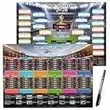 AhfuLife Fußball Spielplan 2026 Poster für Deko WM Fußball Party - Wiederverwendbar Fussball Planer - Enthält 48 Mannschaften Gruppen Knockout und Finale alle Ergebnisse der Spiele (A2 - Gefaltet)