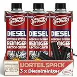 SYPRIN Original Diesel System Reiniger - Motorsystemreiniger für Dieselmotoren I Reinigung Dieselpartikelfilter DPF Einspritzdüsen Injektoren - 3x500ml