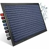 Bodenständig Fußmatte außen - extrem rutschfest & langlebig - Fußabtreter außenbereich grau blau 60x90 cm - Türmatte in Perfekter Größe für die Haustür - Fussmatte aussen - Türvorleger gestreift