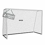 HUDORA Fußballtor Advanced 120/180/240/300 - Fußballtor für Kinder/Jugendliche & Erwachsene - Outdoor-Fußball-Tor für Garten - Wetter- & standfestes Fußball-Trainingstor mit engmaschigem Netz