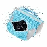 2 Stück Schuhe Waschbeutel, Wäschesack Schuhe für Waschmaschine, Wiederverwendbarer Wäschenetz Schuhe mit Reißverschluss, Wäschebeutel Multi Schutz für Schuhe Sneaker (Blau)