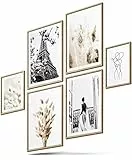 BLCKART Infinity Poster-Set Love Paris - beidseitig bedruckte Wandbilder - Premium Poster - Bilder zur Wanddekoration - Größe M 4x A4 und 2x A5