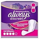 Always Discreet Inkontinenz-Slipeinlagen für Frauen Normal Stück 28, Absorbieren Gerüche Und Nässe, Verhindern Auslaufen