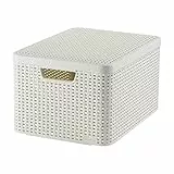 Curver Aufbewahrungsbox, Polypropylene, creme, Depth 330 mm x Width 445 mm x Height 240 mm