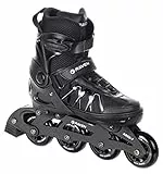 RAVEN Expert Inline Skates Inliner für Kinder und Erwachsene verstellbar (Black, 40-43 (25,5-28cm))