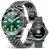 SOUYIE 2025 AI Smartwatch Herren mit Telefonfunktion, 1,19''AMOLED Android Smart Watch mit Herzfrequenz, SpO2, Schlafüberwachung, Wasserdicht Runde Uhr, 107 Sportmodi Fitnessuhr mit für Android iOS
