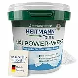 HEITMANN pure Oxi Power-Weiß 500 g | Waschmittel-Zusatz gegen Flecken und Gerüche | Fleckenentferner für weiße Wäsche mit Sauerstoff, Soda & Enzymen | Maximaler Waschkraft-Boost, schonend & hygienisch