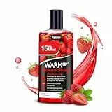 JOYDIVISION WARMup 150 ml Massageliquid mit Fruchtiger Erdbeer Duft & Geschmack I Wärme-Effekt I wie Massageöl