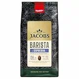 Jacobs Kaffeebohnen Barista Espresso, kräftig mit Kakao- & Karamell-Noten, geröstet in Bremen, Intensität 8/10, Kaffee ganze Bohnen, 1 kg