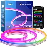 Lepro Neon LED Strip 3m, Neon LED Streifen mit App Steuerung, Musik Sync & Sprachsteuerung, funktioniert mit Alexa & Google Assistant, Flexibles RGB Lichtband für Wohnzimmer, Gaming, Party&Wanddeko