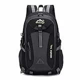 Wanderrucksack Herren Damen Wasserdichter Rucksack, Leicht Groß Reiserucksack Trekkingrucksack, Outdoorrucksack mit Reflexstreifen Für Radfahren, Klettern, Bergsteigen und Reisen (Schwarz, 60L)