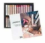 Honsell 47644 - Jaxell Soft Pastellkreiden als 24er Themen Set Porträt, satte Farben, für flächiges und präzises Arbeiten, für Künstler, Hobbymaler, Schule, Kunstunterricht, Ausbildung