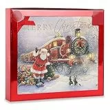 Clintons: Traditioneller Weihnachtsmann und Zug, 10 Stück, 1 Design