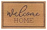 Hanse Home Kokos Fußmatte für Innen - Schmutzfangmatte Natur, Kokosmatte Welcome Home, Fußabtreter rutschfest für Flur, Terrasse, Eingangsbereich - 45x75cm