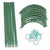 ANKROYU Pflanzenstützkäfig, 3er-Pack, robuster Kunststoff, 25 cm, Gartenpfähle für Tomaten, Blumen, Gemüse, Pflanzenwachstum, Kletterunterstützung