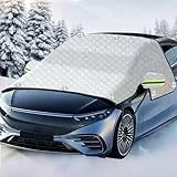 Maxee Frontscheibenabdeckung Winter, Windschutzscheibenabdeckung Auto, Scheibenabdeckung Fixierung Faltbare Abdeckung Auto Frontscheibe Für Die Gegen, Schnee, EIS, Frost, Staub, Sonne