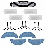 N / A Yooria Zubehör-Set, 6 Seitenbürsten, 1 Rollbürste, 4 Wischtücher, 4 Filter für Venga Roboterstaubsauger VG rvc 3000 & VG rvc 3000 BS