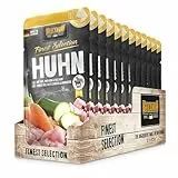 BELCANDO Frischebeutel [12x125g Huhn mit Reis, Zucchini & Möhren] | Nassfutter für Hunde | Feuchtfutter Alleinfutter im Einzelportionsbeutel