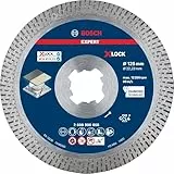 Bosch 1x EXPERT HardCeramic X-LOCK Diamanttrennscheiben (für Harte Fliesen, Harter Stein, Ø 125 mm, Professional Zubehör Kleiner Winkelschleifer)