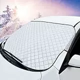 Auto Frontscheibenabdeckung Windschutzscheibenabdeckung Winter, Scheibenabdeckung Frostabdeckung Schneeschutz Sonnenschutz Windschutzscheiben Abdeckung UV-Schutz für PKW SUV, 150x100cm