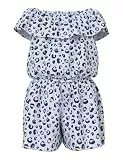 NAME IT Mädchen Nkfvinaya Ss Playsuit Fffff Noos, Ancient Water, 164 cm