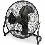 ProfiCare® XL Windmaschine mit 50 cm Ø | Ventilator verstellbarer Winkel | Bodenventilator 3 Stufen | Ventilator leise aus Metall | Luftkühler | Standlüfter | Raumkühler | PC-VL 3067 WM matt schwarz
