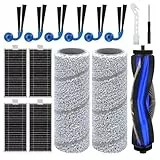 15 Stück Zubehör-Set für Ecovacs Deebot X11 OmniCyclone/X11 Pro/X11 Pro Omni/X11 Staubsauger, Ersatzteile, 1 Hauptbürste 2 Wischrolle 6 Seitenbürsten 4 HEPA-Filter 2 Reinigungs-Installationswerkzeuge