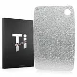Titan Schneidebrett, Schneidebretter aus 100% Titanium, Antibakterielle Küchenbrett - EPA-Zertifiziert, BPA-freies Doppelseitiges Titanium Cutting Board, ideal für Fleisch, Gemüse & Obst (20x30 cm)