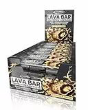 IronMaxx Lava Protein Bar - Cookies and Cream - 18x40g | High Protein Riegel mit cremigem Kern & Erdnuss-Karamell-Topping | Zuckerarm & ohne Palmöl