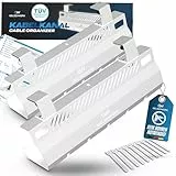GELSENWERK® Kabelkanal Schreibtisch Weiß 2er Set – Kabelmanagement Schreibtisch für saubere Kabelführung – Metall Kabelwanne ohne Bohren – Kabel Organizer - 2 Montagearten