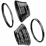 K&F CONCEPT 18 teiliges Filteradapter Set Kamera Objektiv Filter Metall Step Up Ringe 9er Step Down Ringe Set für Canon Nikon Sony Sigma Tamron