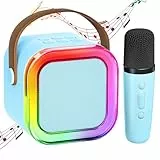 Karaoke Machine Kinder mit Karaoke mikrofon Kinder: Wowstar Kinder Karaoke mit Mikrofon - Mini Karaoke Maschine - Karaoke Set Box - Geburtstagsgeschenk Spielzeug für Mädchen Musikinstrumentzubehör