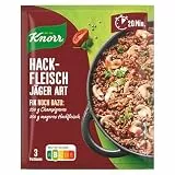 Knorr Fix Würzmischung Hackfleisch Jäger Art für ein leckeres Fleischgericht ohne geschmacksverstärkende Zusatzstoffe 3 Portionen