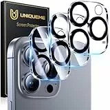 UniqueMe für iPhone 16 Pro/iPhone 16 Pro Max Kameraschutz - [Kratzfest, Stabil] Ultra-Klar 9H Härte Kameraschutz für iPhone 16 Pro Max/iPhone 16 Pro Kamera Schutz [3 Stück] - HD Transparent