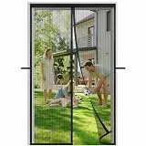 Meet Beauty Fliegengitter Tür Magnet Insektenschutz 85x210cm, 3. Generation Winddichter Magnetvorhang für Balkontür, Terrassentür & Wohnzimmer, Ohne Bohren Montage, Schwarz