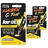 Alleskleber 100% GEL Universalkleber, Reparaturkleber, Dekorkleber (3 x 8g)
