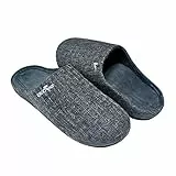 ERGOfoot Orthopädische Hausschuhe mit Fußgewölbeunterstützung, Schmerzlinderung, bequem, orthopädisch, Clogs, rutschfeste Gummisohle für drinnen und draußen, grau, 10 US Wide Women/8 US Men
