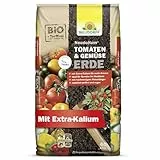 Neudorff NeudoHum TomatenErde und GemüseErde 40L - Torffreie Erde für Tomaten mit Extra-Kalium auch für Zucchini, Paprika, Kürbis, Chilis und Gurken - für 4 Wochen vorgedüngt