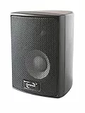 Dynavox AS-301 Satelliten-Lautsprecher, Paar, für Heimkino oder Büro, kompakte Surround-Box, Wandmontage, schwarz
