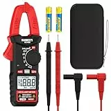 KAIWEETS Digital Stromzange, Tragbares Strommesszange 400A AC, 600V AC/DC, 2000 Counts, Auto Range Spannungsprüfer, Messgerät für Strom, Spannung, Widerstand, Durchgang & Diode, KC400