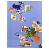 Exacompta 25644E Premium Briefmarken-Sammel-Album Globe Trotter mit 16 schwarzen Seiten Einsteckbuch für Ihr Hobby Briefmarkenalbum 1 Stück Zufallsfarbe