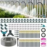 MQHUAYU 60m Bewässerungssystem, 360° Automatisches Garten Bewässerungssystem, Bewässerungssystem Garten, Geeignet Für Gartenpflanzen, Blumenbeete, Gärten, Topfpflanzen Und Rasenflächen