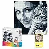 MOZABRICK Set S- Klemmbaustein Mosaik Foto Bausatz, personalisiertes Geschenk, Benutzerdefiniert, Bild Baukasten, Bauset, Pixel Art Kunst Steckbaustein Gemälde