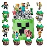 25pcs Tortendeko,Deko Torte,Kuchen Deko,Cake Topper,Happy Birthday Tortendeko,Für Kinder Party Geburtstag Kuchen Dekoration Party Supplies