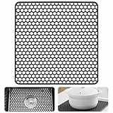 NAROSEBE Spülbeckeneinlage Silikon Spülbeckenmatte 30.5*30.5cm Spülmatte Abtropfmatte Spülbeckenschutz Silikon Sink Mat Spülbecken Schutzmatte zum Abstellen und Trocken von Besteck (A-Grau)