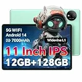 ODEA A11 Android Tablet 11 Zoll mit 12GB RAM + 128GB ROM (TF 2TB), Tablet mit Octa Core CPU, 7000mAh, 13MP+5MP, Widevine L1/Dual Band WLAN/BT 5.0/3.5mm Audio/GPS/Face ID