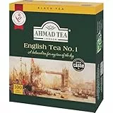 Ahmad Tea - English Tea No. 1 - Schwarztee-Mischung mit Bergamotte - Einzeln verpackte, Aromaversiegelte Teebeutel mit 2g Tee pro Portion - 100 Stück'