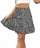 Vcindai Damen Sommer Kurz Röcke Boho Rock Minirock Blumen Sommerrock